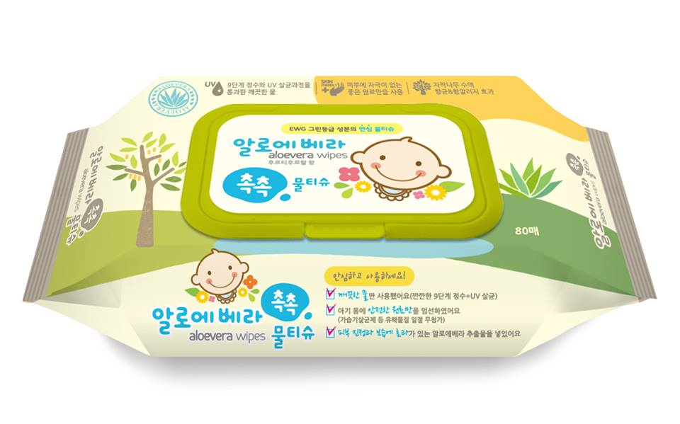 Khăn ướt Aloe Vera Chok Chok 80 tờ